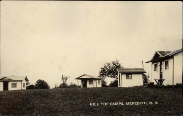 Meredith New Hampshire NH Hill Top Camps Real Photo Vintage Postcard