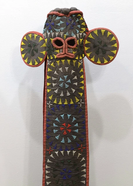 Mask Elephant Beaded Bamileke Tribal Mask Cameroon