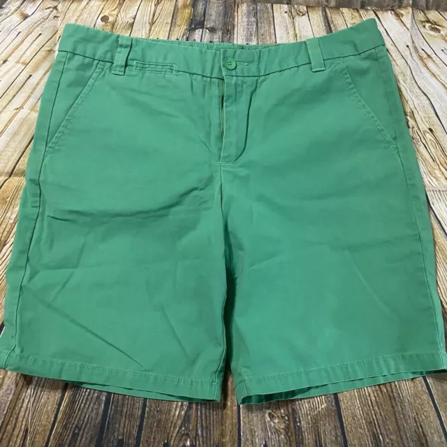 Khakis By Gap Womens Size 6 Green Cotton Boyfriend Roll Up Bermuda Shorts