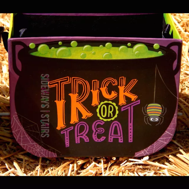 BLACK CAULDRON NESTING BOXES halloween treat bucket set witch box container NEW 3