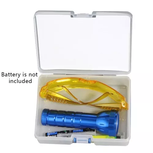 NEW A/C System Leak Test Detector UV 28 LED Kit Flashlight Protective Glasses