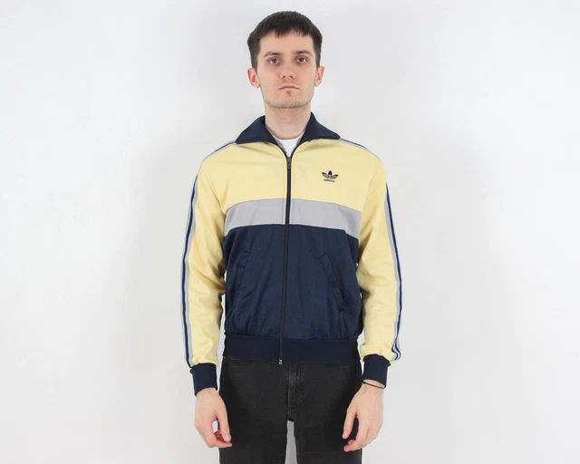 Adidas 70s Ventilazione Uomo S Giacca Maglione Tuta Felpa SPORTS Zip Top Vintage