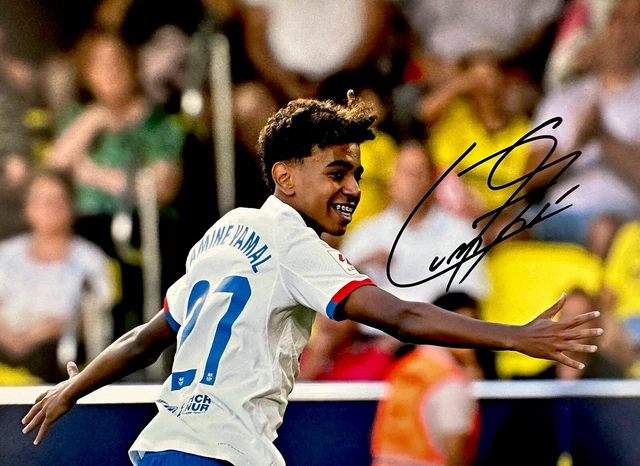 LAMINE YAMAL SIGNED Fc Barcelona Autógrafo Futbol Soccer Autograph