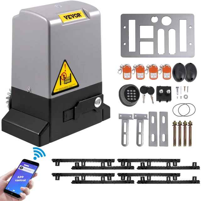 SLIDING GATE OPENER 1800KG Automatic Motor Remote Rail 4/5/6/7/8M APP