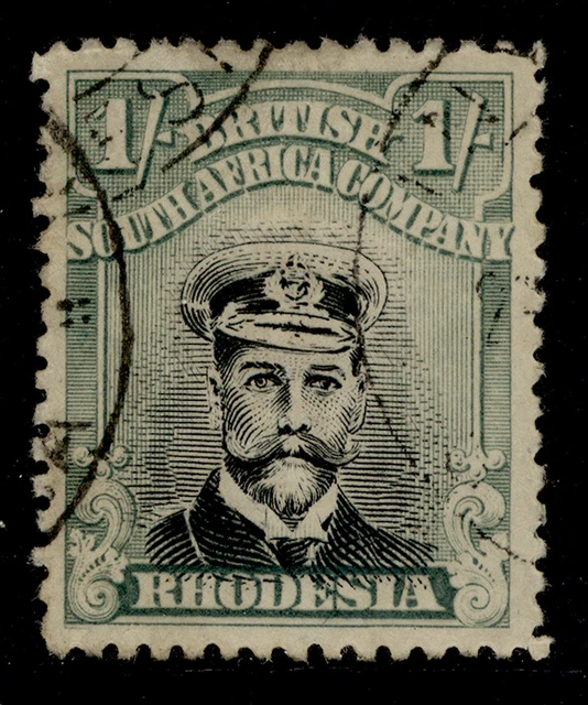 RHODESIA GV SG272, 1s black & pale blue-green, FINE USED. Cat £20.