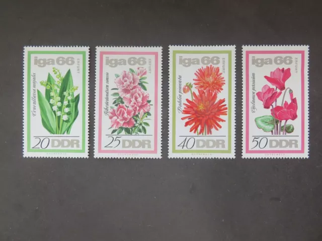 DDR 1966 Mi-Nr. DD 1189 - 1192 IGA Gartenschau Blumen postfrisch Komplettsatz