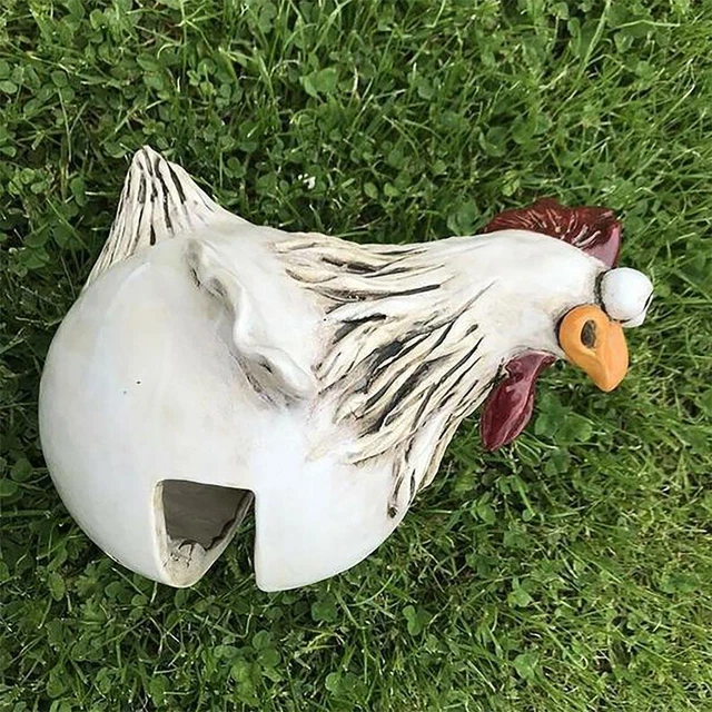 Funny Spoof Chicken Farm Art Decoration Resin Crafts Garden Decoration T1T1 X9S7 9