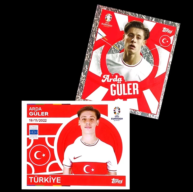TOPPS UEFA EURO 2024 Stickers Arda Güler TURN 16 / TURN PTW 4.27