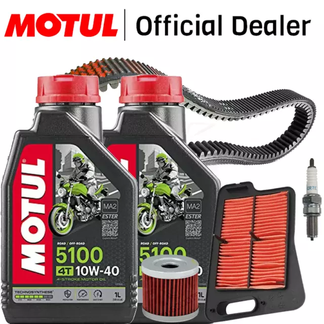 Kit Tagliando Motul 5100 Filtro Candela Suzuki An Burgman 400 K7 2010 Con Cinghi