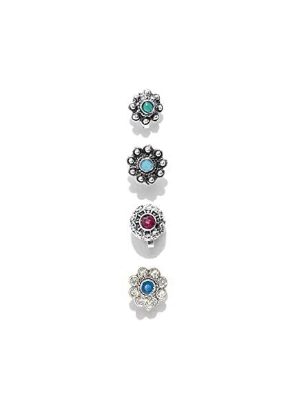 Indian Antique Adjustable Nose Pin For Women Combo OF4