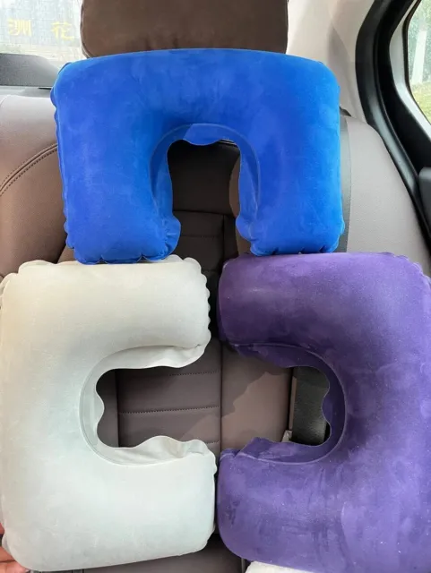 3pcs Inflatable Car Neck Pillow travel comfort rest Holiday Neck Restraint