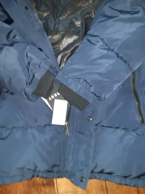 Veste bleue à capuche homme matelassée DKNY 325 $ S 110,87 $ 2