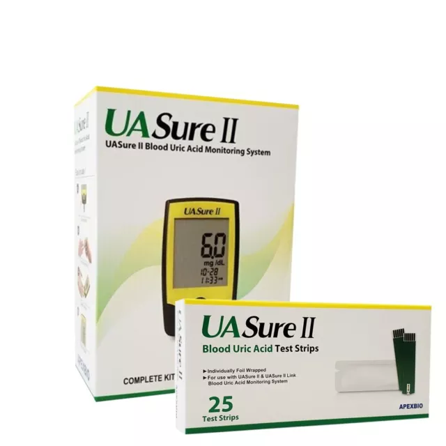 UASure II Uric Acid Meter, Test Kit for Uric Acid. UA Sure Gout