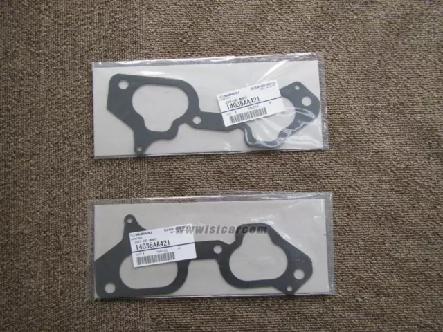 SUBARU IMPREZA WRX STi GDB GASKET SET OF x2pc INTAKE MANIFOLD 14035AA421 GENUINE