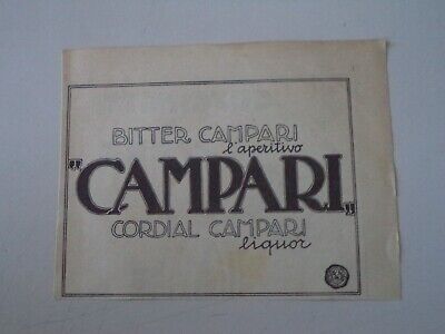 advertising Pubblicità 1924 BITTER CORDIAL CAMPARI