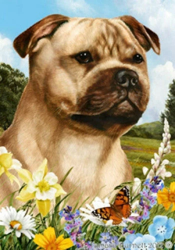 Summer House Flag - Fawn Staffordshire Bull Terrier 18245