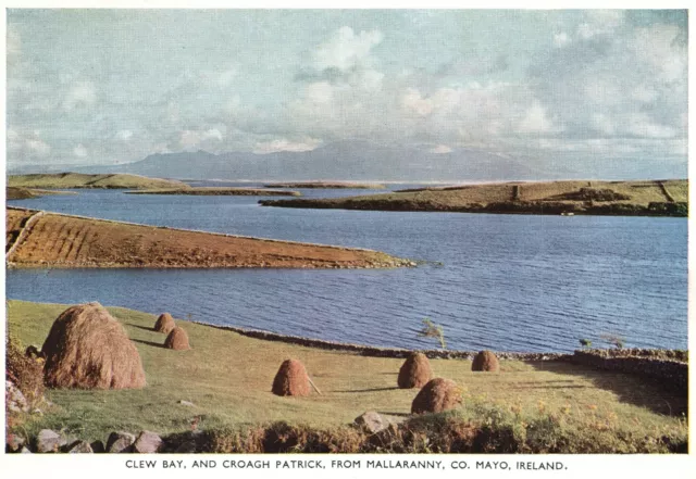 Postcard Clew Bay And Croagh Patrick From Mallaranny Co Mayo Ireland