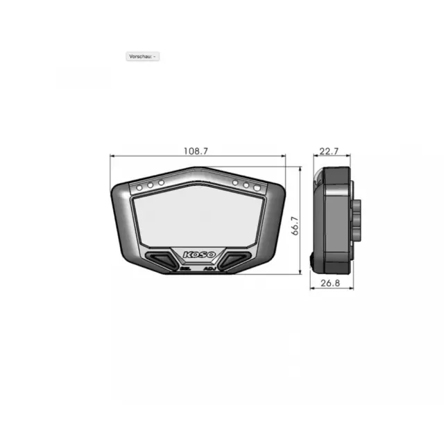 Velocímetro Koso Db-02R visualización digital 2