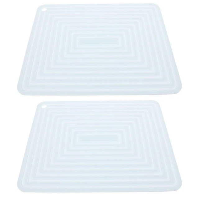 2 pz tappetino in gomma tappetino da caffè antiscivolo tappetino ondulato tovaglie quadrate treppiede