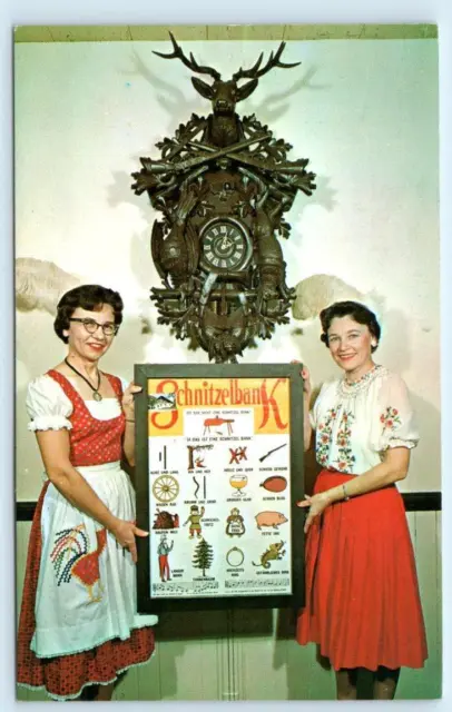 FRANKENMUTH, MI Michigan ~ CUCKOO CLOCK Bavarian Inn c1960s Roadside  Postcard