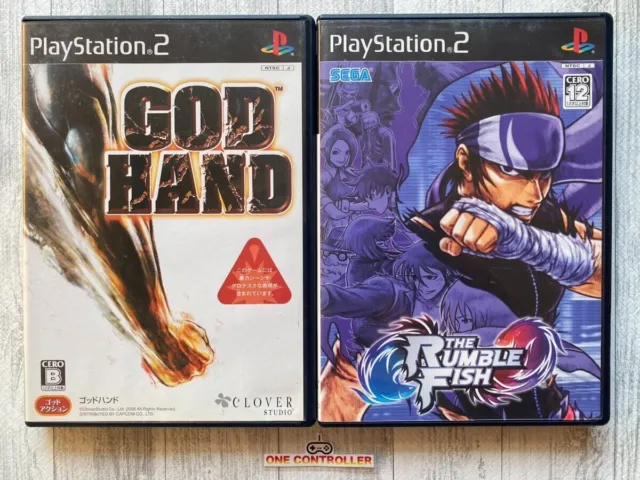 SONY PlayStation 2 PS2 God Hand w/ Soundtrack CD & Rumble Fish set from Japan