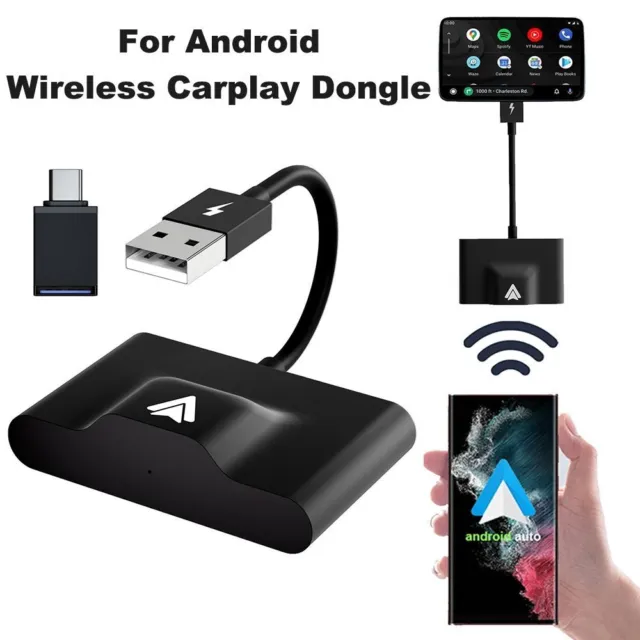 USB-A Cables Wireless Carplay Dongle Plug Play Auto Car Adapter For Android