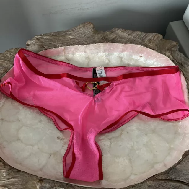 VICTORIA'S SECRET VERY Sexy Heartware Hot Pink Mesh Cheeky Panty UK 14 NEW  £20.00 - PicClick UK