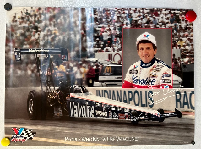 Rare Vintage Drag Racing Joe Amato Valvoline Advertisement Poster 1993 V-2714-93