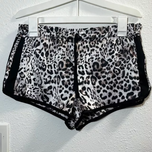 Victorias Secret Leopard/Cheetah Print Pajama Shorts Size Small w/ Black Stripes