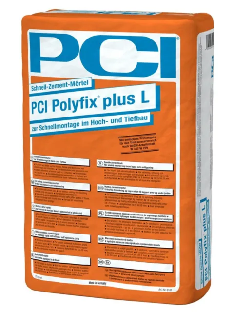 PCI Polyfix Plus L 25 KG Mortier de Ciment Rapide Dichtungsmörtel