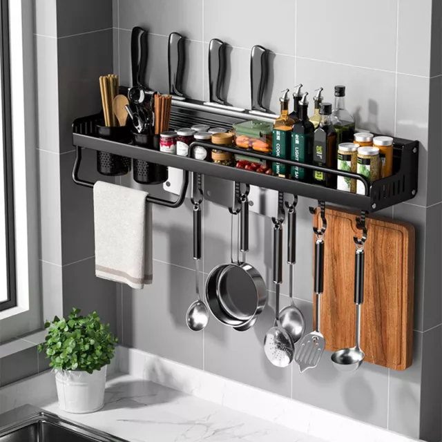 Multifunctional Wall-mounted Spice Rack Knife Shovel Spoon Chopsticks Condiment