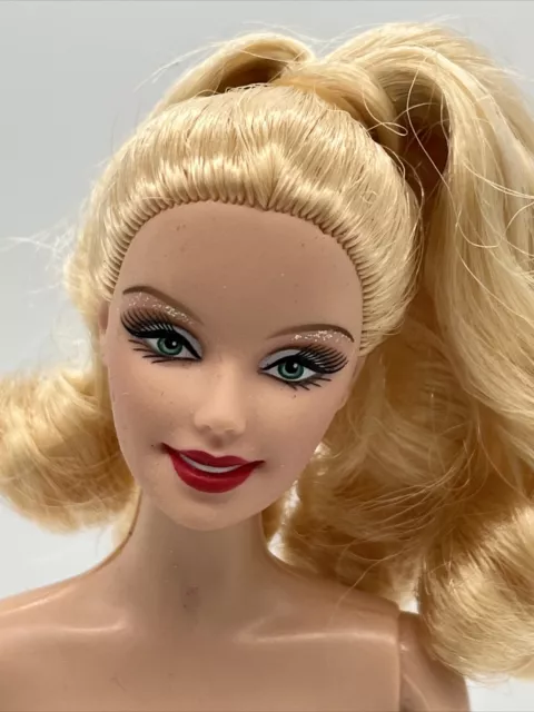 Nude  Barbie 2007 Model Muse Blonde Green Eyes Holiday Ceo Doll For Ooak