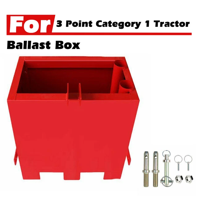 3 Point Ballast Box Category One Tractor Loader 2" Hitches Quick Tach Attachment