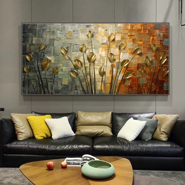 Mintura Handmade Thick Texture Flower Oil Painting On Canvas Wall Art Home Decor