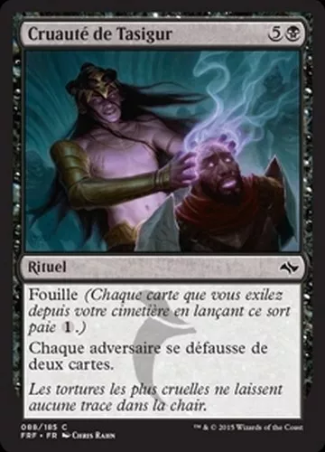 MTG Magic FRF FOIL - Tasigur's Cruelty/Cruauté de Tasigur, French/VF