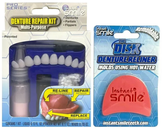 Instant Smile Makeover Série Pro Denture Réparation Kit Avec Disque Moulables