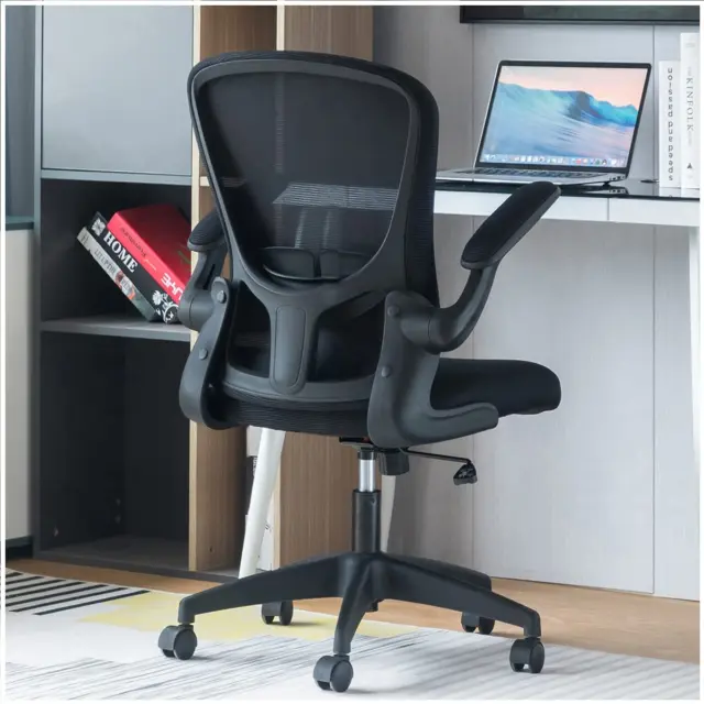 Office Chair Ergonomic Desk Chair Computer Task Mesh Chair with Flip-Up Arms Lum