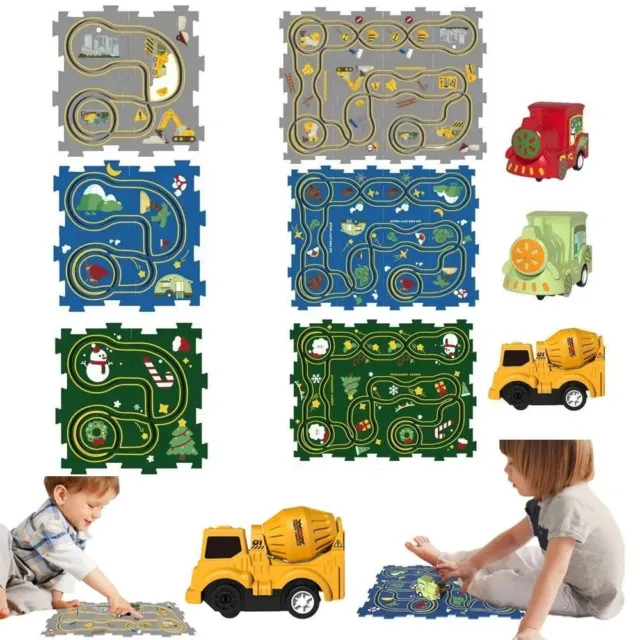 Plastic Children's Track Puzzles Toy Fun Educational Puzzle Play Set  Children