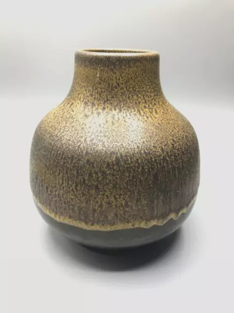 Vintage KARLSRUHER MAJOLIKA Vase Modell 4006 70er Jahre midcentury Erdtöne