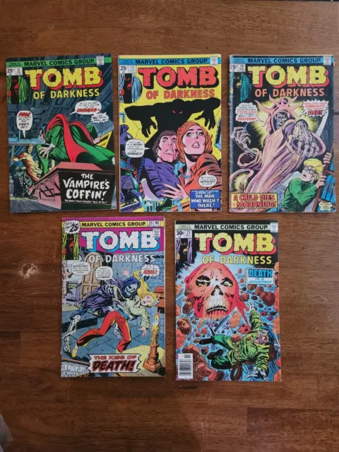 MARVEL TOMB OF DARKNESS  #s12,15,20 & 23 Mostly FN Wally Wood  Free Shipping