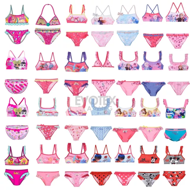 Set Bikini Ragazze Costume da Nuoto Bambini/Bambini Età 3-8 Anni