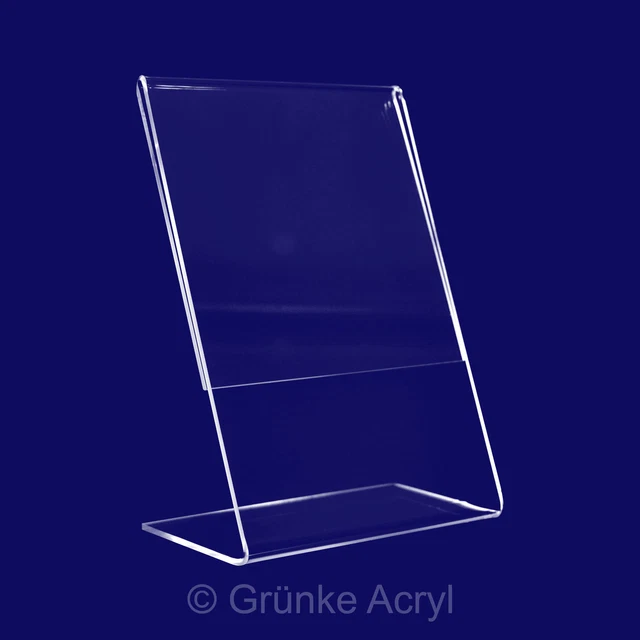 L Aufsteller A4, 10x , Hochformat, Acrylglas Ständer, Tischaufsteller, Display