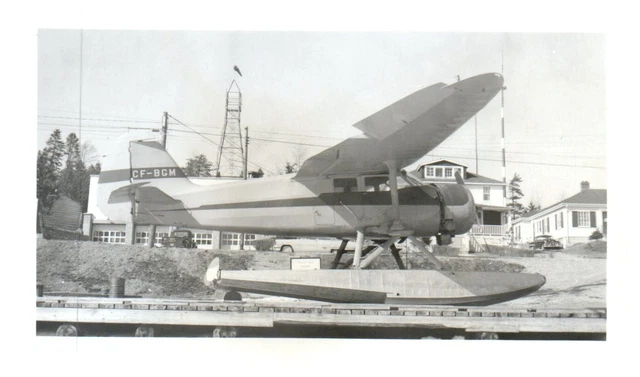 Stinson Reliant Gullwing Airplane Aircraft VTG Photo 5x3.5" CF-BGM Pontoon