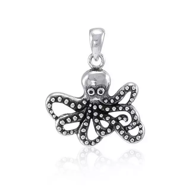 Pulpo .925 Colgante de Plata de Ley Por Peter Stone Fino Océano Joyería