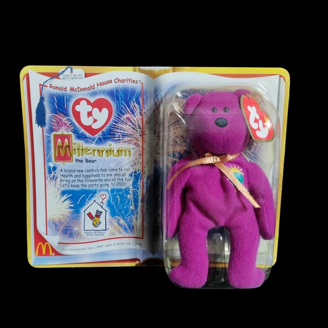 TY TEENIE BEANIE Babies MILLENNIUM the Bear Brand New Ronald