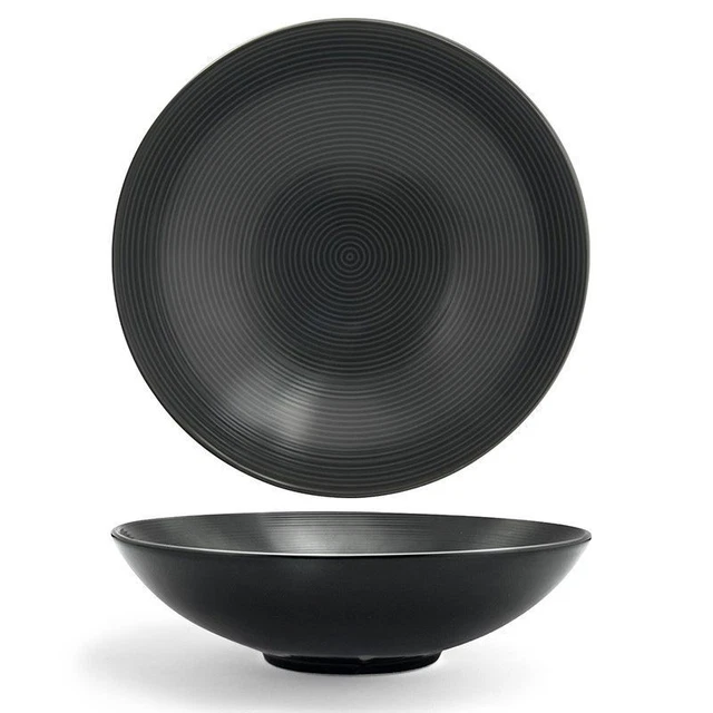 FOH DBO030BKP22 Spiral Ink 48 Oz. Round Bowl - 6 / CS