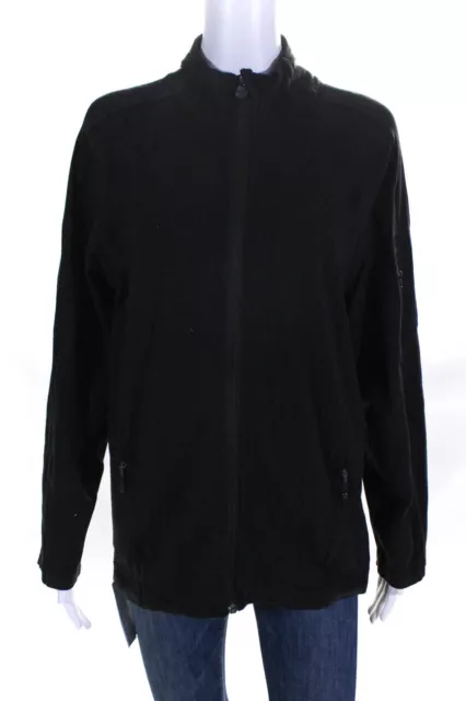 Lululemon Womens Black Mesh High Neck Full Zip Long Sleeve Track Jacket Size S