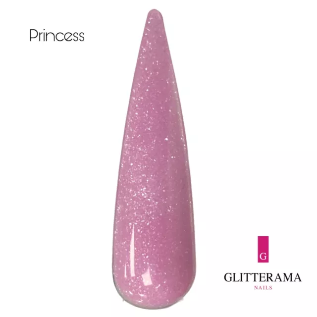 PRINCESS Coloured Glitter acrylic powder Glitterama pink sparkle shimmer bright