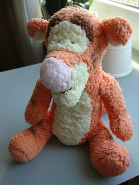 TIGGER Freund von Pooh sitzend 25 cm groß BABYWEICHer Plüsch Frottee-ähnlich