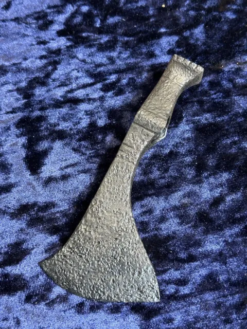 Ancient Battle Iron Ax  with  Ornament  Kievan Rus - Vikings 9 - 12 century AD.